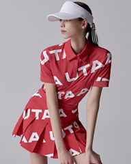 UTAA Logo Wave Polo Shirts : Women's Pink