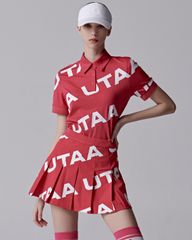 UTAA Logo Wave Polo Shirts : Women's Pink