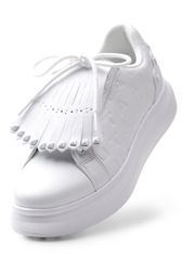 UTAA Marker Derby Stud Kiltie Sneakers : Women's White