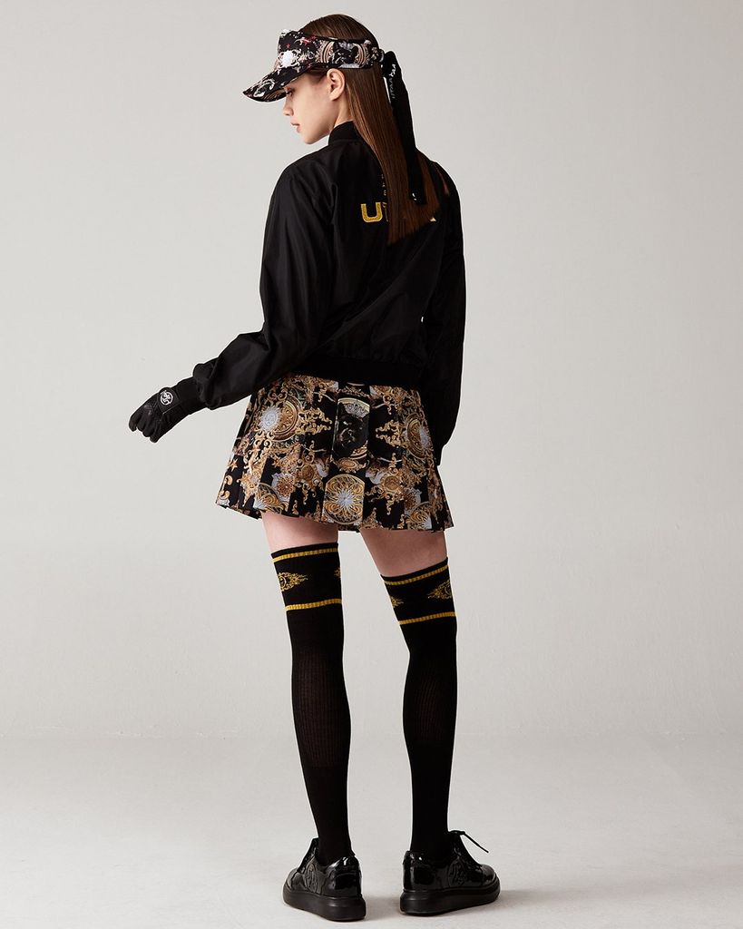 UTAA Gilt Ring Crown Panther Windbreaker Jumper : Women's Black