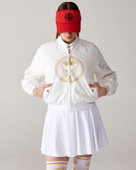 UTAA Gilt Ring Crown Panther Windbreaker Jumper : Women's White