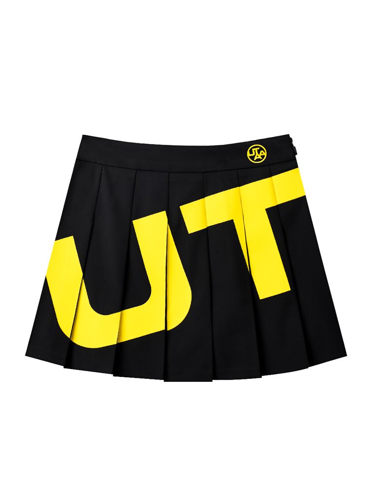 UTAA Mont Bulk Logo Pleats Skirt : Black