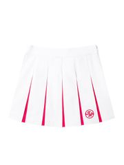 UTAA Sign Hidden Color Pleats Skirt : White