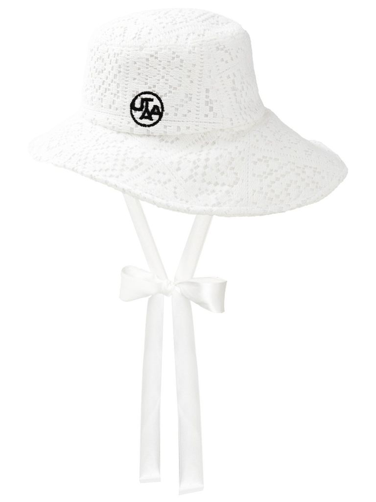 UTAA Pixel Tile Lace Bucket Hat : Women's White