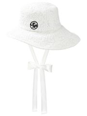 UTAA Pixel Tile Lace Bucket Hat : Women's White