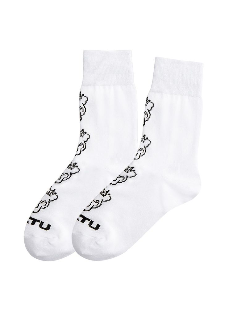 UTAA Crown Panther Socks : White