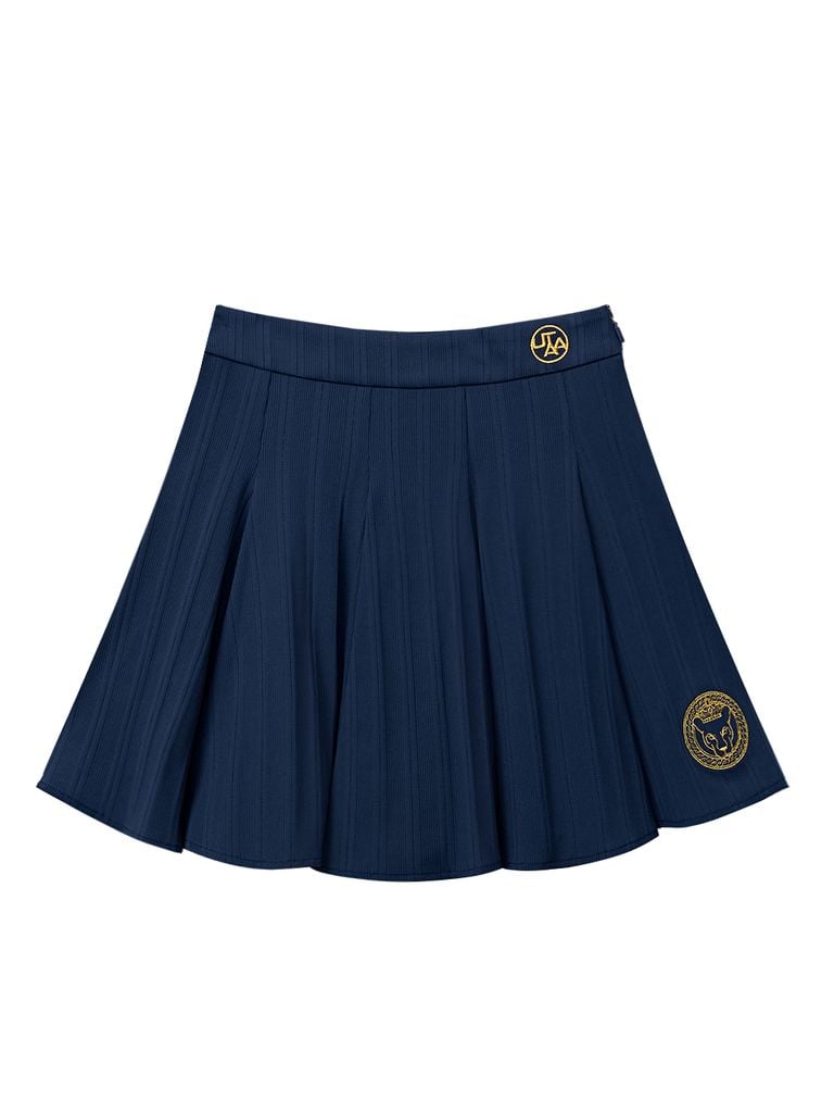 UTAA Ducat Gild Ring Panther Flare Skirt : Navy