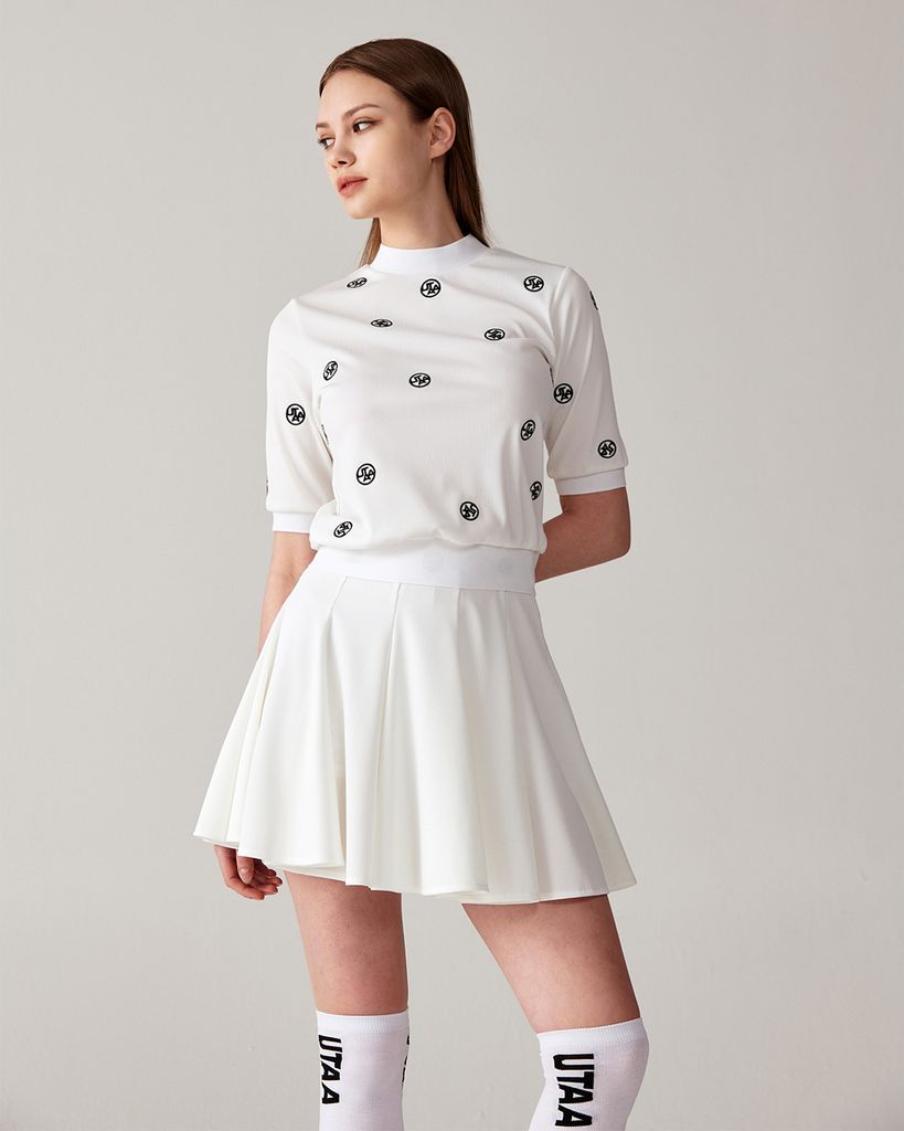 UTAA Logo Splash Sleeve T-Shirt : Women's White