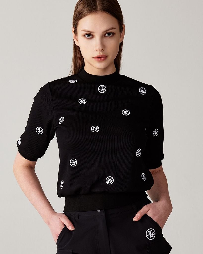 UTAA Logo Splash Sleeve T-Shirt : Women's Black