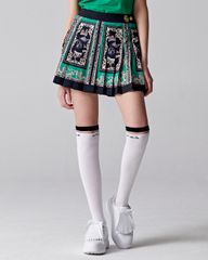 UTAA Ducat Baroque Black Line Skirt : Royal Green