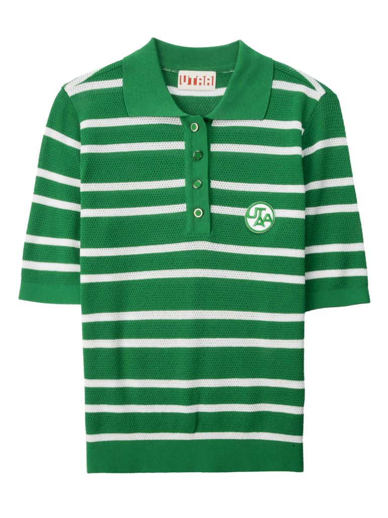UTAA Putt Stripe Knit PK T-Shirts : Women's Green