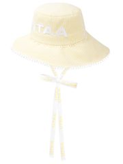 UTAA Dot Lace Pinstripe Bucket Hat : Women's Yellow