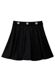 UTAA Triple Tiny Logo Flare Skirt : Black