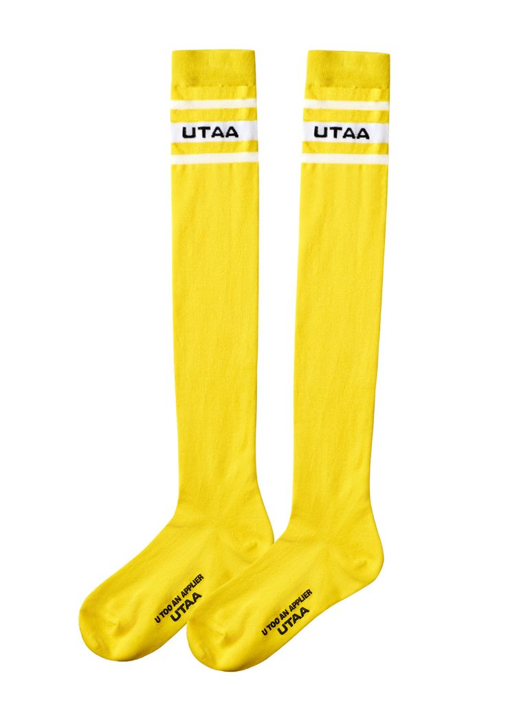 UTAA Neon Passenger Logo Knee Socks : Yellow