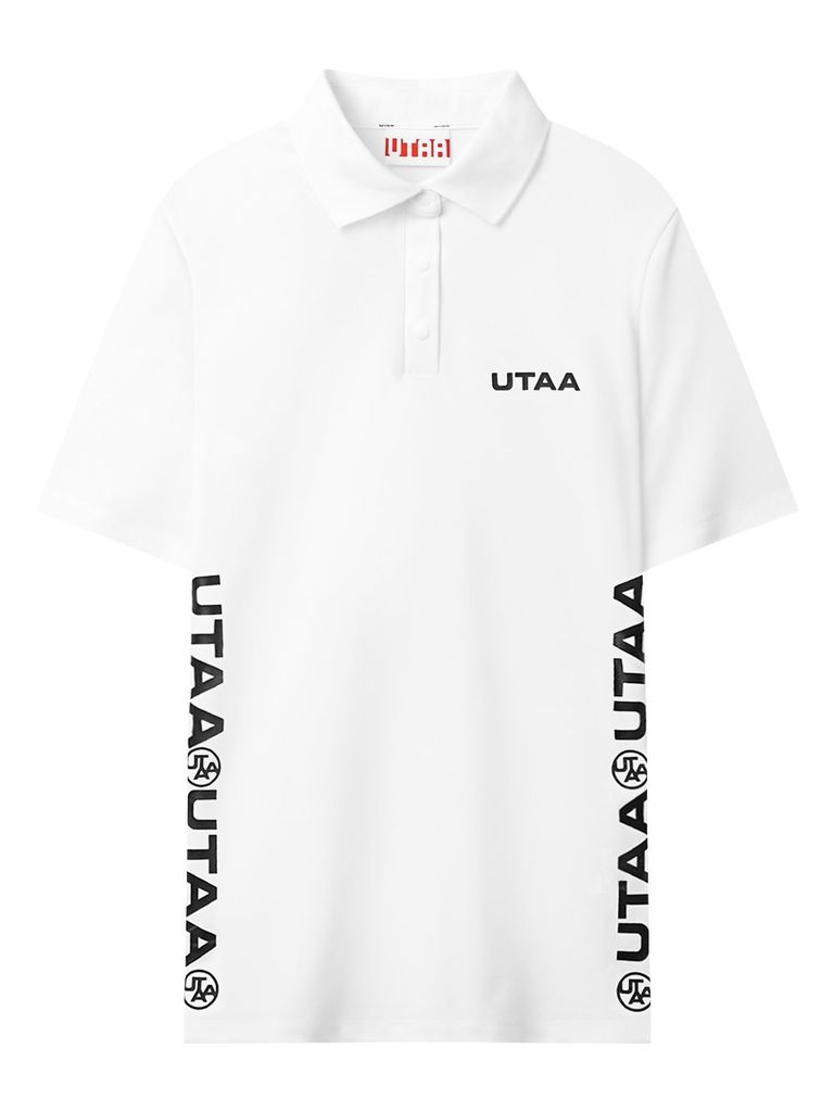 UTAA Diagonal Symbol Line PK T-shirt : Men's White