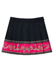 UTAA Neon Golden Baroque Flare Skirt : Pink