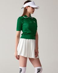 UTAA Dentelle Collar Scasi Knit : Women's Green