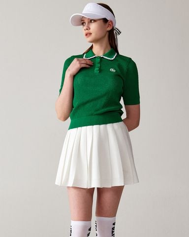 UTAA Dentelle Collar Scasi Knit : Women's Green