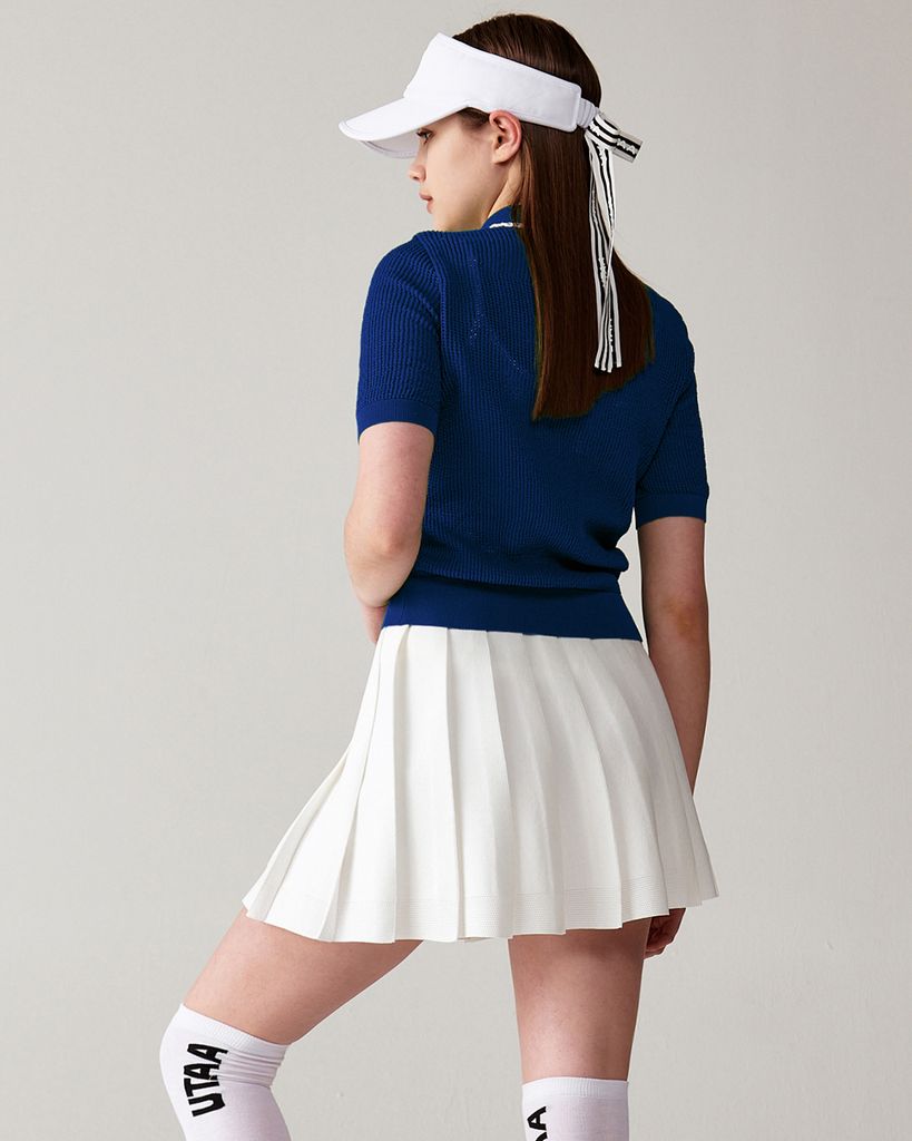 UTAA Dentelle Collar Scasi Knit : Women's Navy