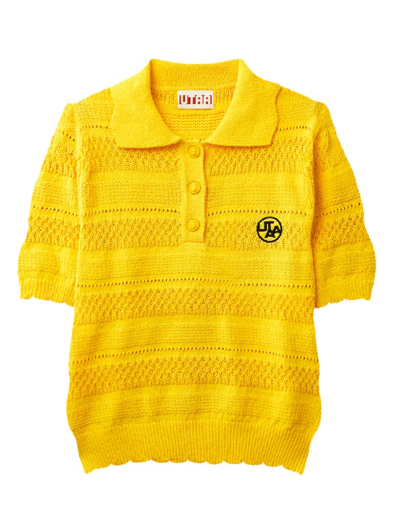 UTAA Twin Ruffle Knit PK Sleeve : Women's Yellow