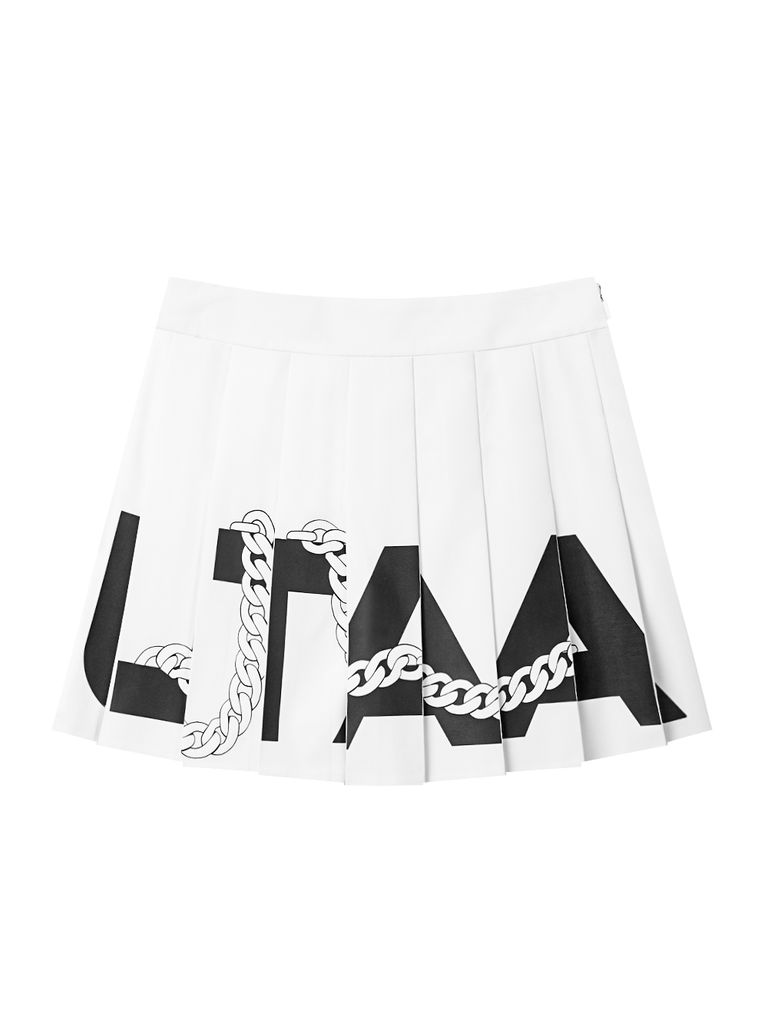 UTAA Helix String Pleats Skirt : White