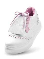 UTAA Stud Derby Kiltie Golf Sneakers : Women's Light Pink