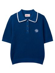UTAA Dentelle Collar Scasi Knit : Women's Navy