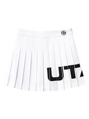 UTAA Bold Logo Flare Skirt : White