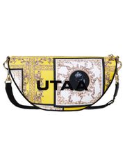 UTAA Neon Baroque Halfmoon Cross Bag : Yellow