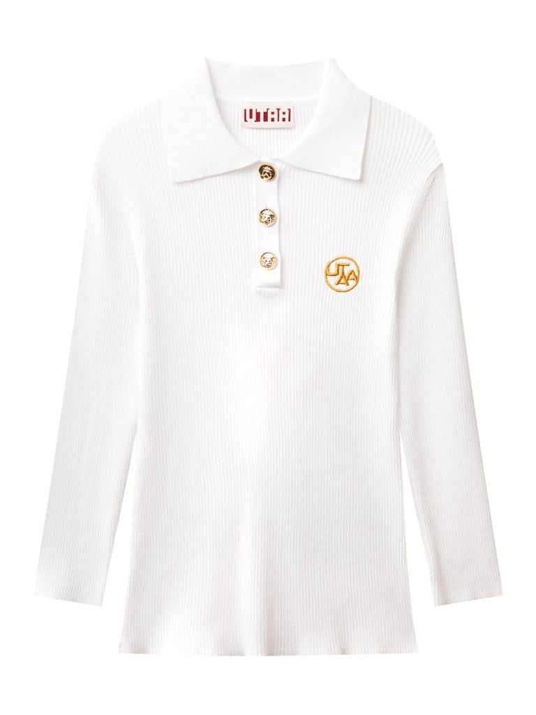 UTAA Gold Symbol PK Sleeve : Women's White