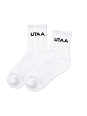 UTAA Simple Logo Socks : Women's White