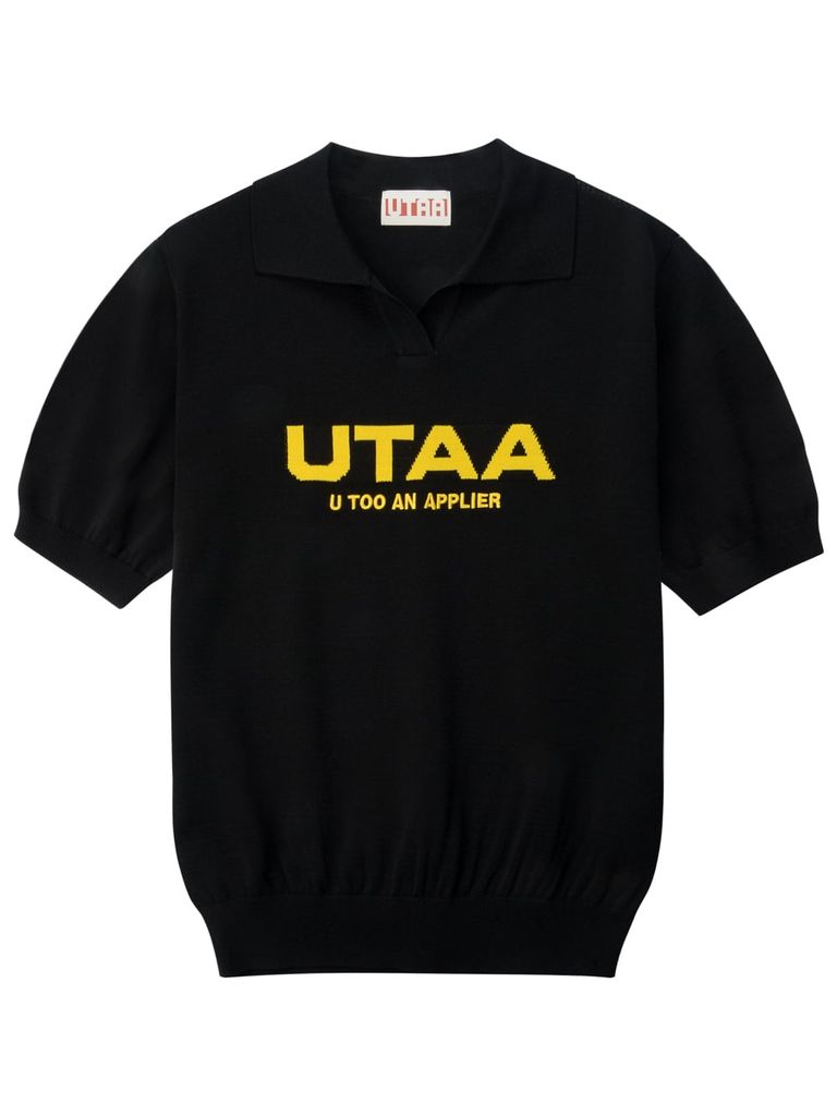 UTAA Putt Logo Knit PK T-Shirts : Men's Black