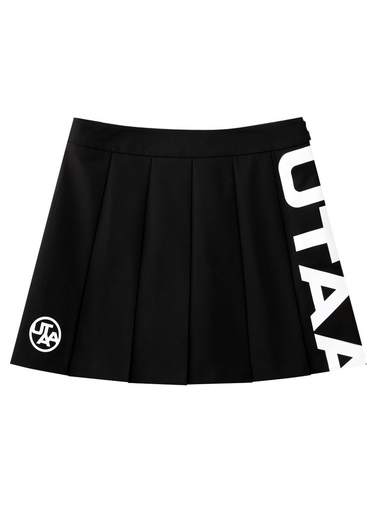 UTAA Slide Bulk Logo Flare Skirt : Black