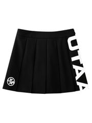 UTAA Slide Bulk Logo Flare Skirt : Black