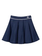 UTAA Notredame Lace Flare Skirt : Navy