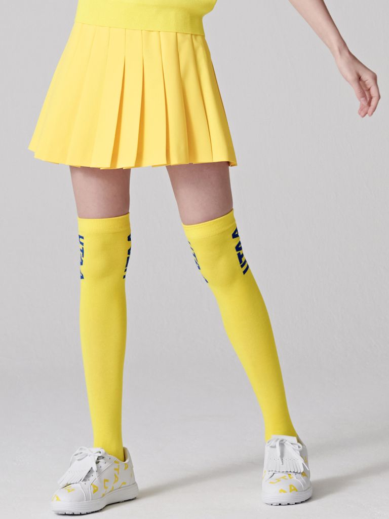 UTAA Logo Knee Socks : Yellow