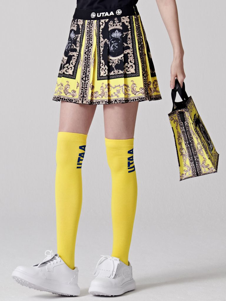 UTAA Logo Knee Socks : Yellow
