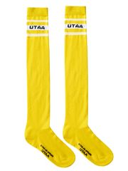 UTAA Neon Passenger Logo Knee Socks : Yellow