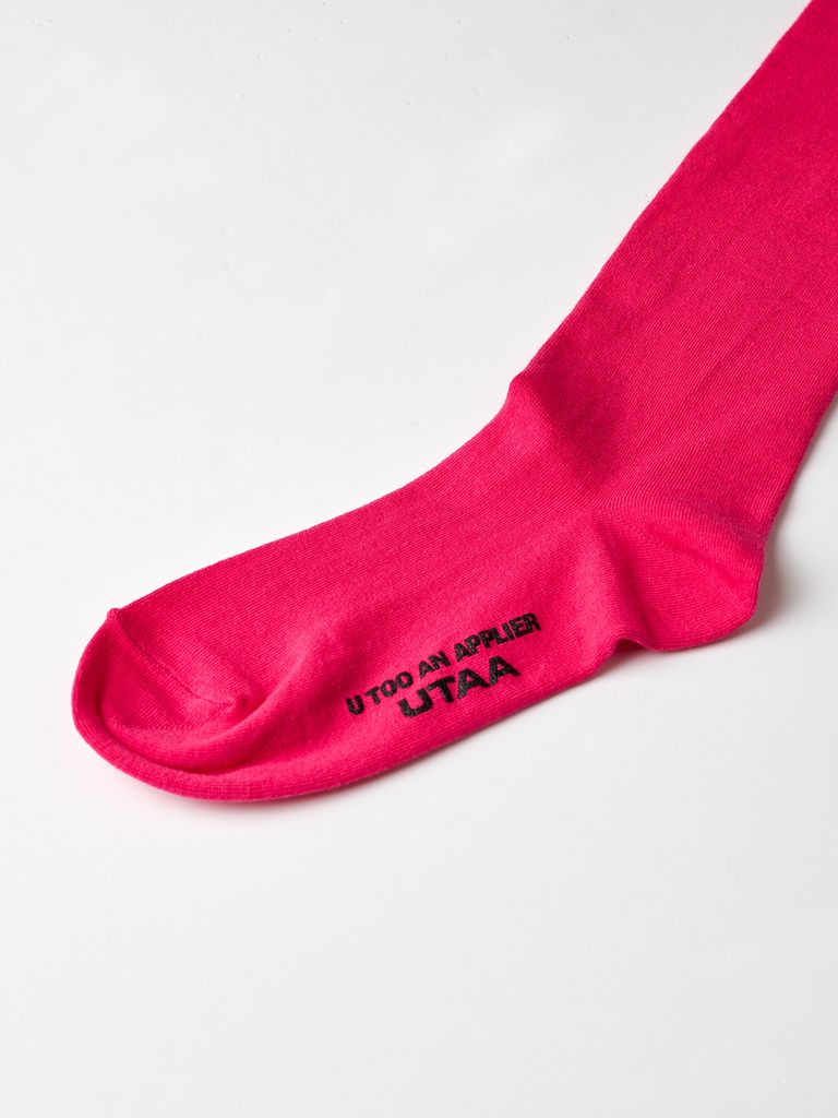 UTAA Neon Passenger Logo Knee Socks : Pink