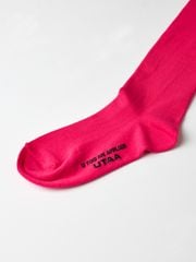 UTAA Neon Passenger Logo Knee Socks : Pink