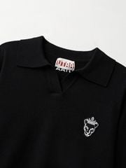 UTAA Panther Openneck Knit Pullover : Men's Black