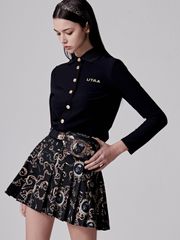 UTAA Cryptic Stellar Pleats Skirt : Black