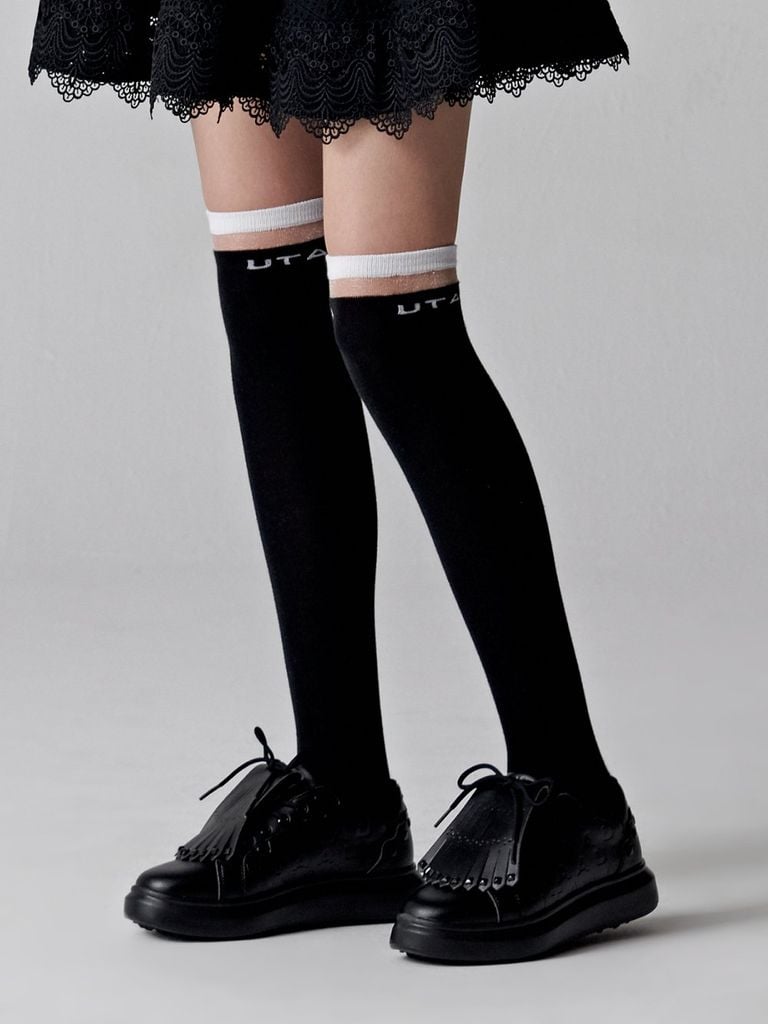 UTAA Passenger Logo Knee Socks : Black