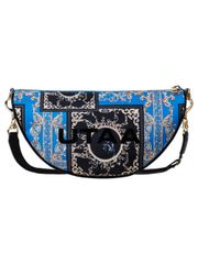 UTAA Neon Baroque Halfmoon Cross Bag : Blue