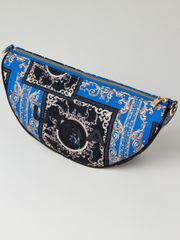 UTAA Neon Baroque Halfmoon Cross Bag : Blue