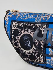 UTAA Neon Baroque Halfmoon Cross Bag : Blue