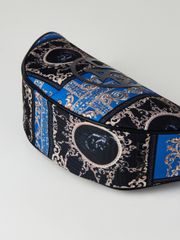 UTAA Neon Baroque Halfmoon Cross Bag : Blue