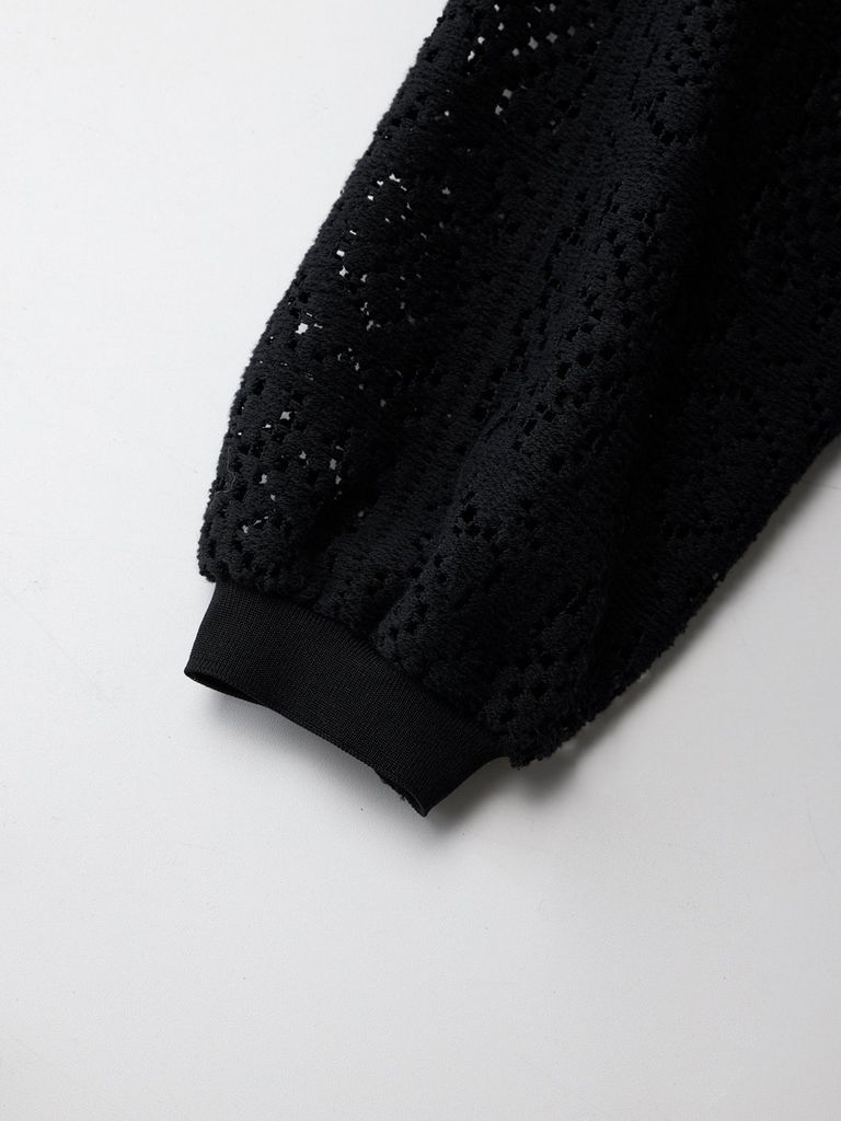 UTAA Ring Panther Wave Knit PK Sleeve : Women's Black