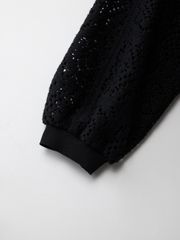 UTAA Ring Panther Wave Knit PK Sleeve : Women's Black