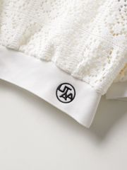 UTAA Pixel Tile Ribbon Lace Sleeve : White